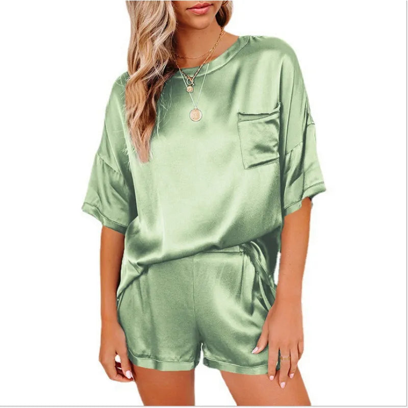 Conjunto de pijama exclusiva de seda para mujer