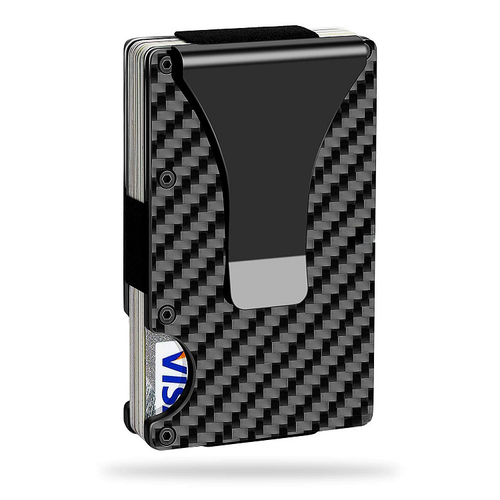 Billetera premium de Fibra de carbono Antirrobo con bloqueo RFID