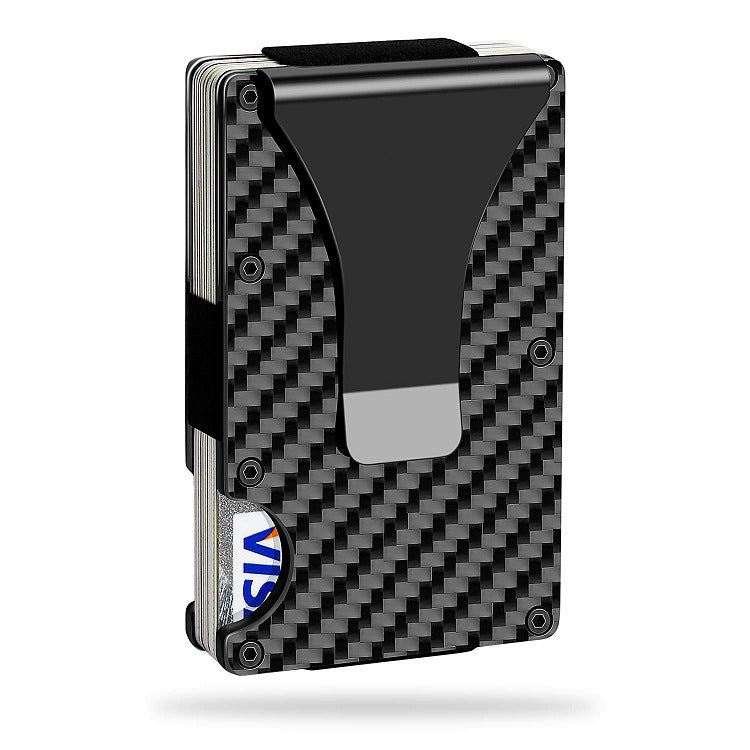 Billetera premium de Fibra de carbono Antirrobo con bloqueo RFID