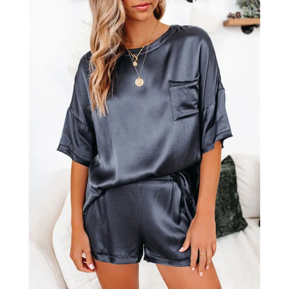 Conjunto de pijama exclusiva de seda para mujer