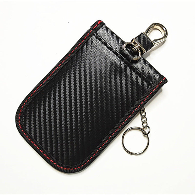 Funda premium de fibra de carbono para llave de coche con protección antirrobo RFID