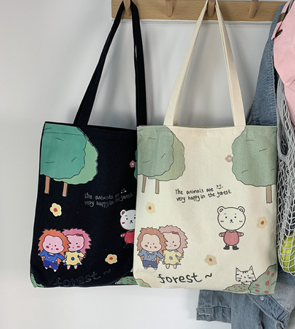 Bolsa de compras ecológica de lona con diseño de gato