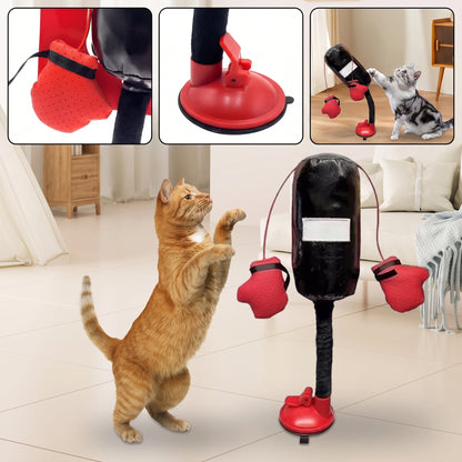 Saco de boxeo portátil para gatos