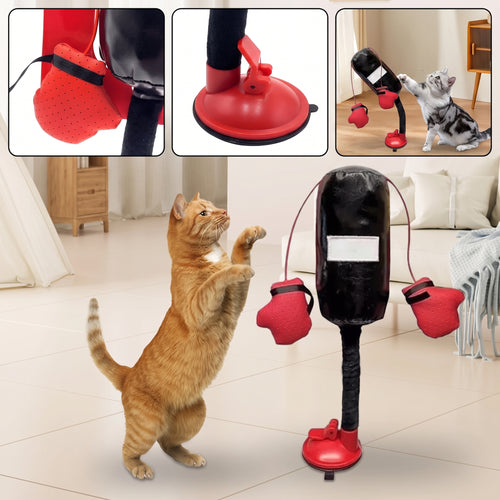 Saco de boxeo portátil para gatos
