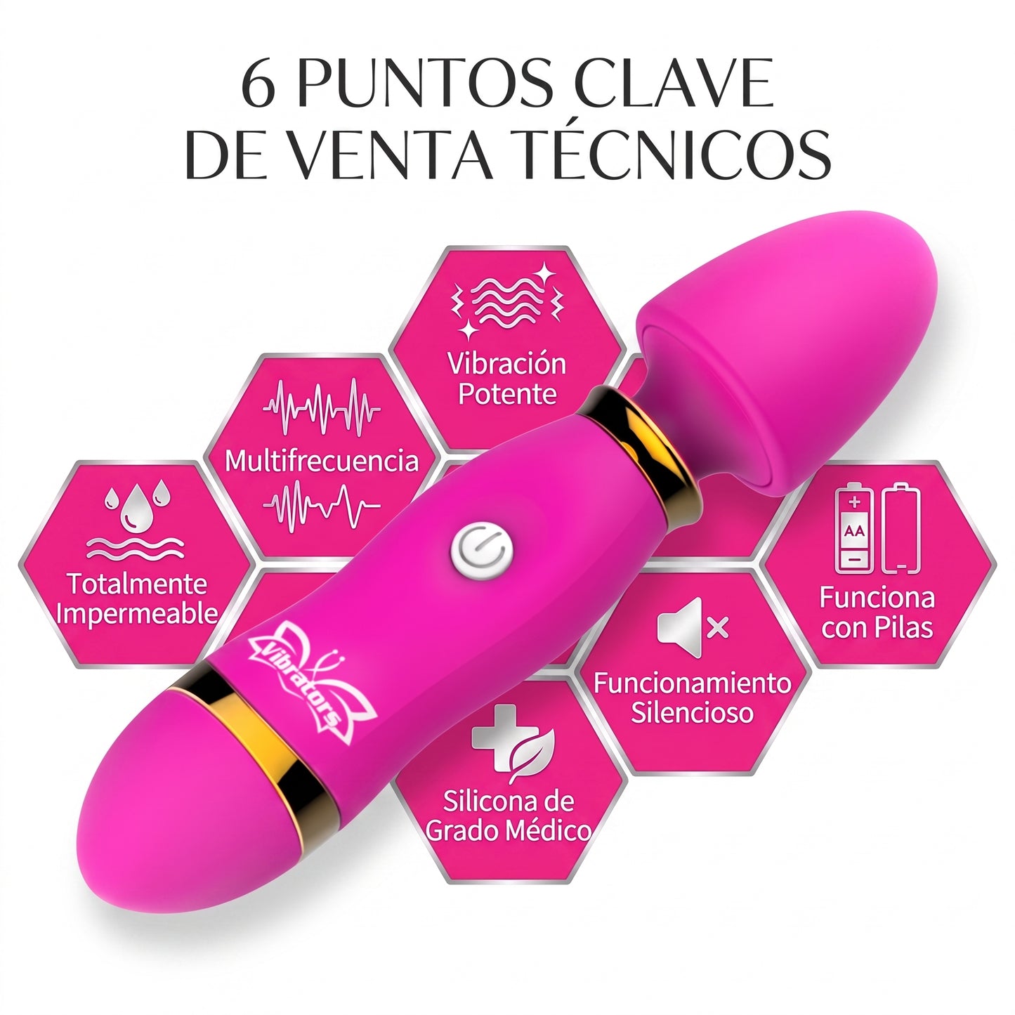 Potente vibrador con 12 modos de vibración