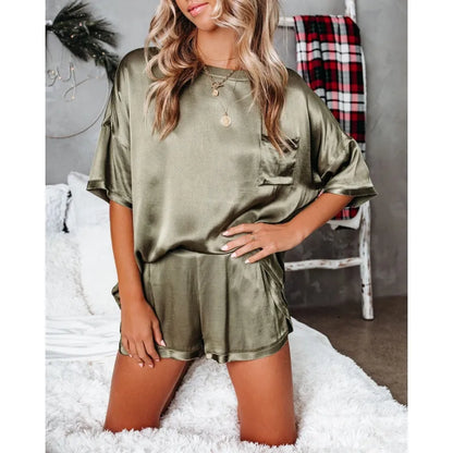 Conjunto de pijama exclusiva de seda para mujer