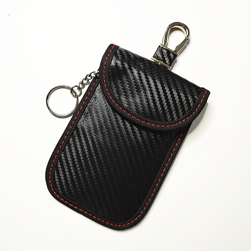 Funda premium de fibra de carbono para llave de coche con protección antirrobo RFID