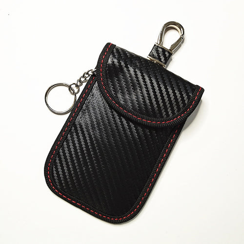 Funda premium de fibra de carbono para llave de coche con protección antirrobo RFID