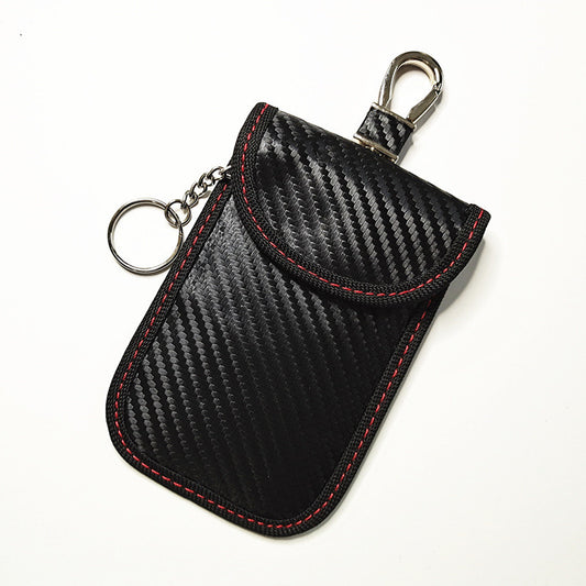 Funda premium de fibra de carbono para llave de coche con protección antirrobo RFID