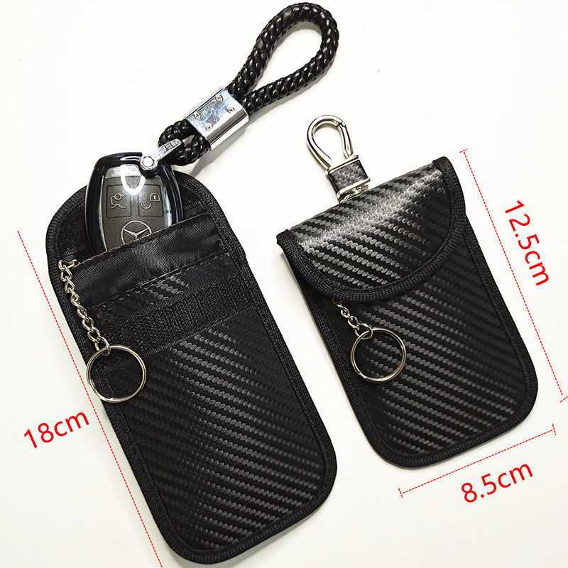 Funda premium de fibra de carbono para llave de coche con protección antirrobo RFID