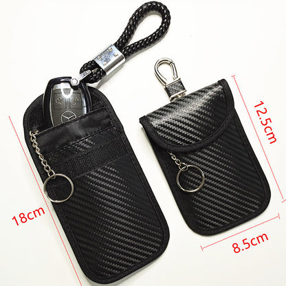 Funda premium de fibra de carbono para llave de coche con protección antirrobo RFID