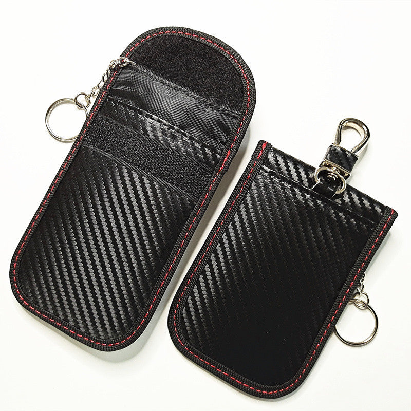 Funda premium de fibra de carbono para llave de coche con protección antirrobo RFID