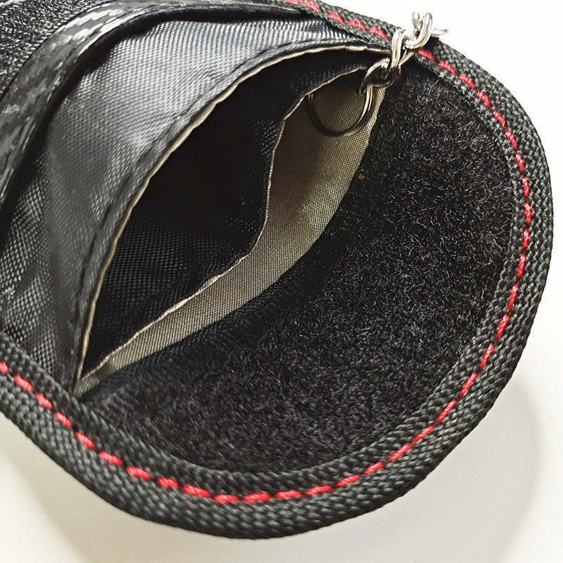 Funda premium de fibra de carbono para llave de coche con protección antirrobo RFID