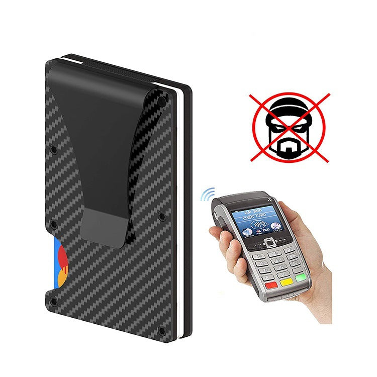 Billetera premium de Fibra de carbono Antirrobo con bloqueo RFID
